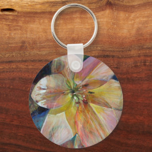 Chaveiro Pintura de Flor "Translucidez"