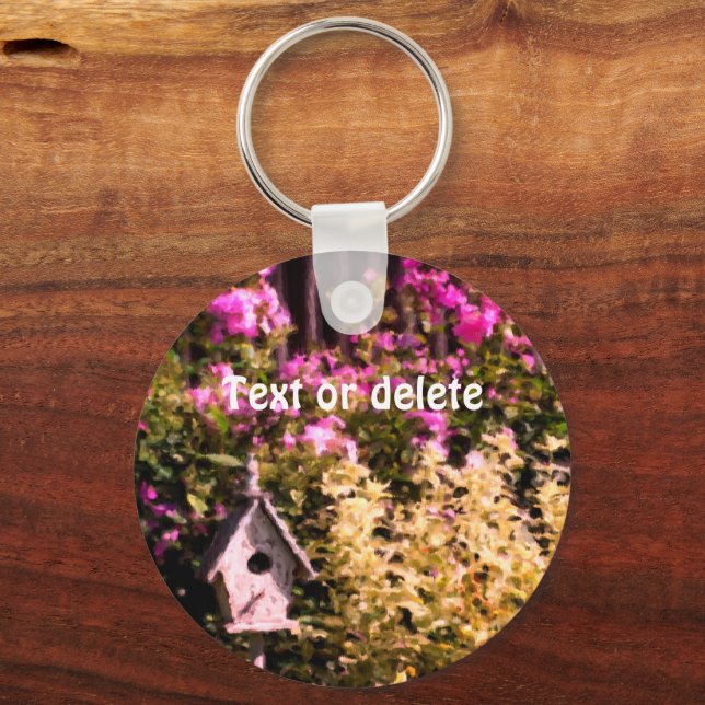 Chaveiro Pintura de Jardim Flor Personalizada (Frente)