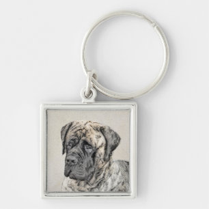 Chaveiro Pintura de Mastiff Inglês (Brindle) - Arte Canina