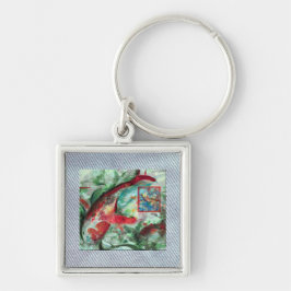 Chaveiro Pintura de Peixe Koi Carp