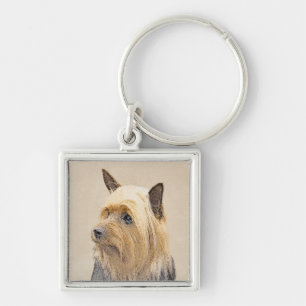 Chaveiro Pintura de Silky Terrier - Arte de Cachorro Origin