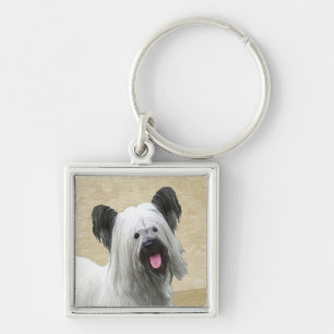 Chaveiro Pintura de Skye Terrier - Arte Cão Original Bonit