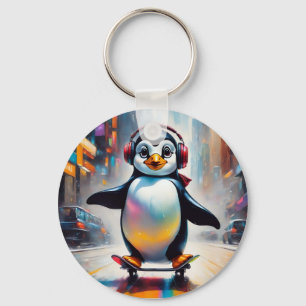 Chaveiro Pintura digital pinguim Legal