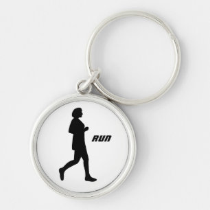 Chaveiro Pintura em Execução de Mulher Silhuette Preta