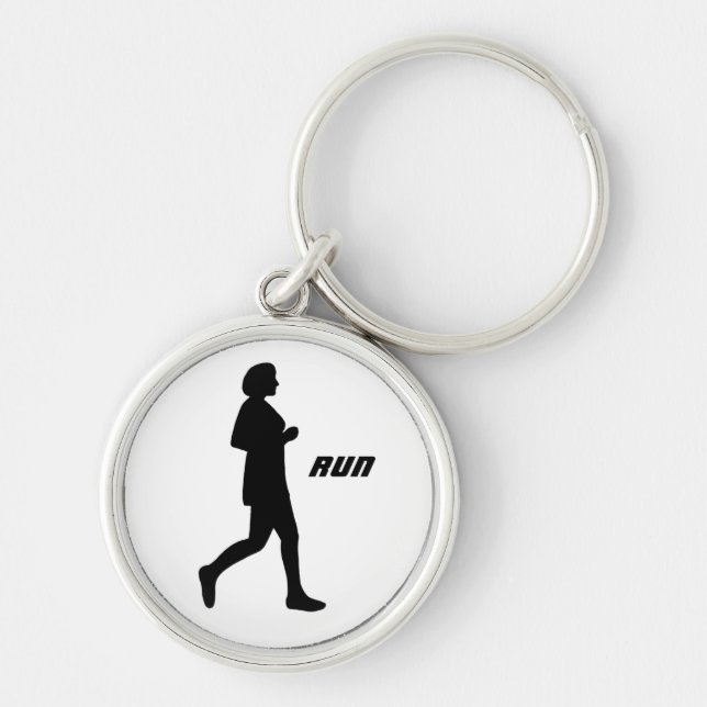 Chaveiro Pintura em Execução de Mulher Silhuette Preta (Frente)