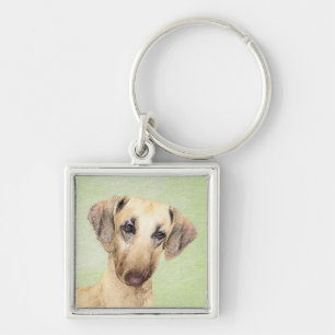 Chaveiro Pintura em Sloughis - Arte Cão Original Bonita