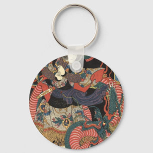 Chaveiro Pintura japonesa do dragão cerca de 1860