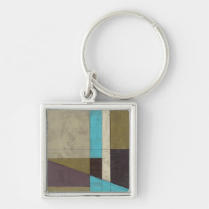 Chaveiro Pintura minimalista contemporânea com cor profund