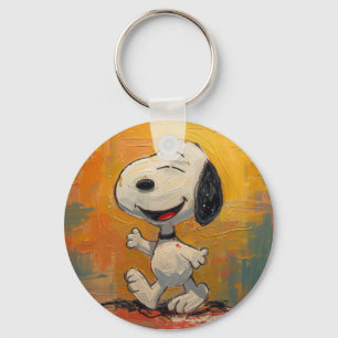 Chaveiro Pintura Pop Art de Cachorro Beagle Alegre