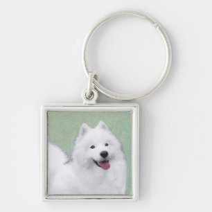 Chaveiro Pintura Samoyed - Arte Cachorra Original