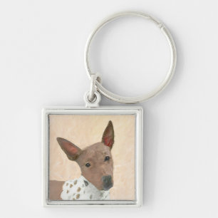 Chaveiro Pintura Terrier sem cabelos americana - Arte canin