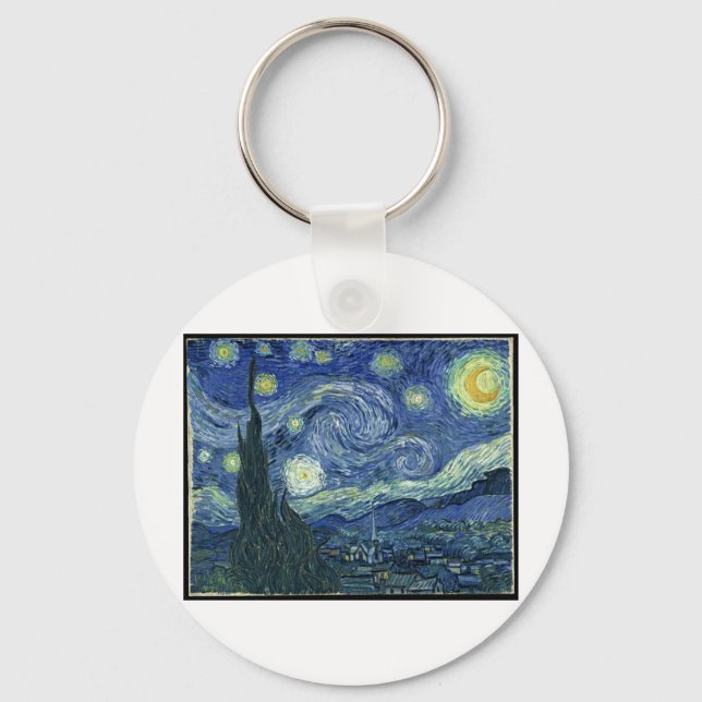 Chaveiro Pinturas de Van Gogh: Starry Night Van Gogh (Frente)