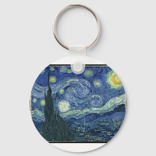 Chaveiro Pinturas de Van Gogh: Starry Night Van Gogh (Frente)