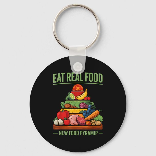 Chaveiro Pirâmide Alimentar Comida Real (Frente)