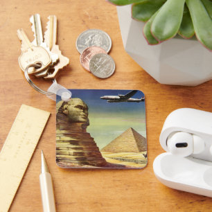 Chaveiro Pirâmides do vintage, a grande esfinge de Giza,