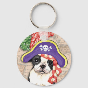 Chaveiro Pirata de Boston Terrier