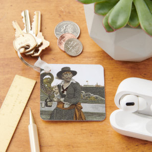 Chaveiro Piratas Vintage, Criança no Convés de Adventure Ga