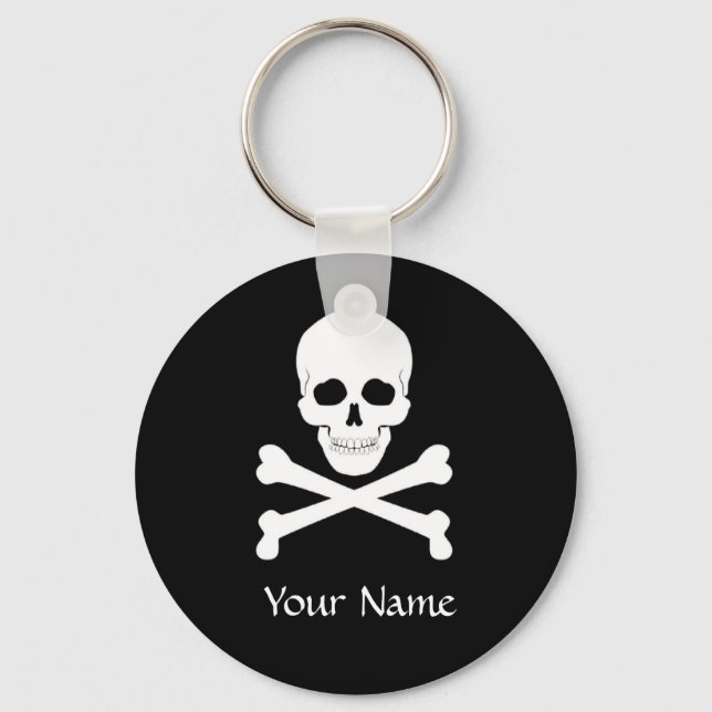 Chaveiro Pirate Flag Skull and Crossbones Jolly Roger (Frente)