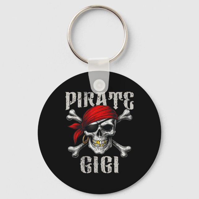 Chaveiro Pirate Gigi Jolly Roger Flag E Skull Crossbones (Frente)