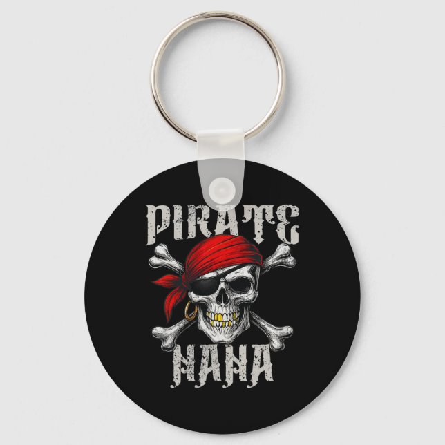 Chaveiro Pirate Nana Jolly Roger Flag E Skull Crossbones (Frente)