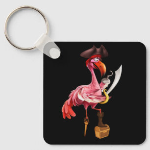 Chaveiro Pirate Pink Flamingo Party Girls Eye Patch Hallowe