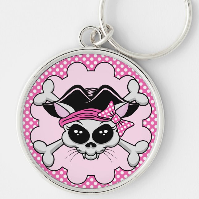 Chaveiro Pirate Princess Gatinho Skull (Frente)