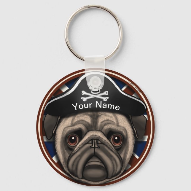 Chaveiro Pirate Pug (Frente)