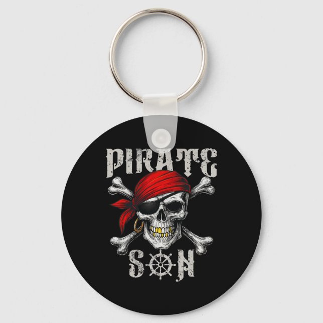Chaveiro Pirate Son Jolly Roger Flag E Skull Crossbones H (Frente)