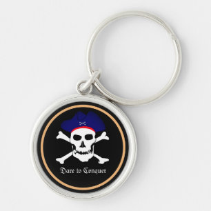 Chaveiro Pirates Flag & Skull in Hat, fashion/sport fans
