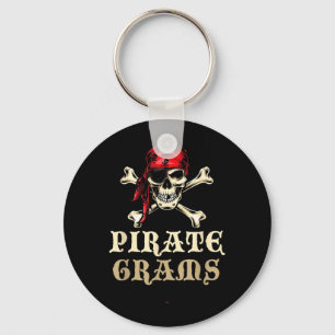 Chaveiro Piratograma Fantasia de Caveira Halloween Engraçad