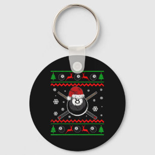 Chaveiro Piscina de Natal Billiard Snooker Esporte Engraçad