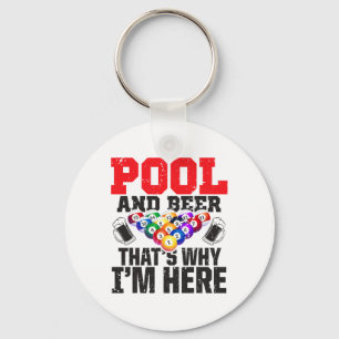 Chaveiro Piscina e Cerveja - É por isso que estou aqui - Pi