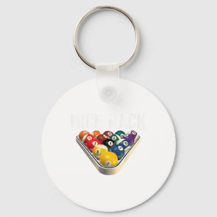 Chaveiro Piscina engraçada Billiards Belo Rack Tee