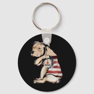 Chaveiro Pitbull Eu Adoro Dia de os pais De Tatuagem De Pai