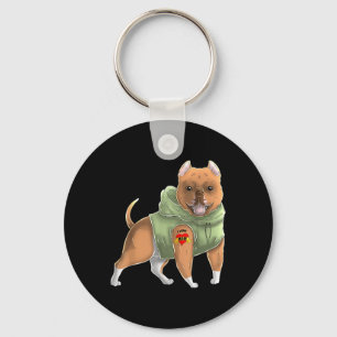 Chaveiro Pitbull Eu Amo Mamãe Tatuagem Camiseta de cão Mães