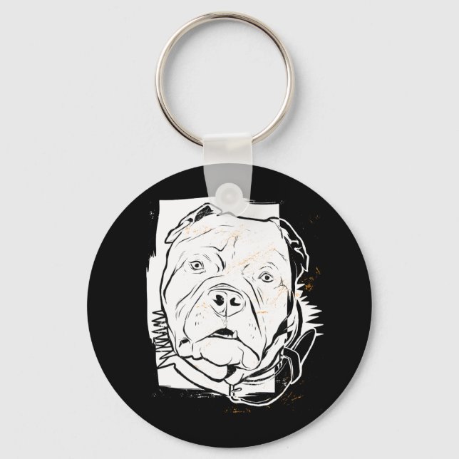 Chaveiro Pitbull Terrier - Cão sem rosto (Frente)