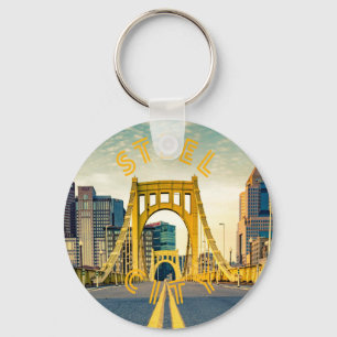 Chaveiro Pittsburgh Steel City Skyline 412 Pennsylvania Can