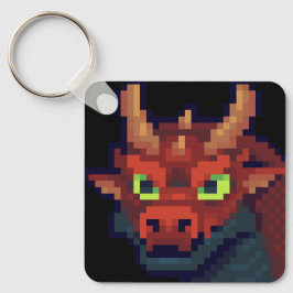 Chaveiro Pixel Art, dragon sleutelhanger 