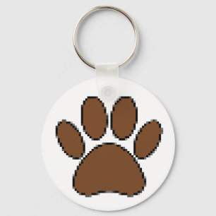 Chaveiro Pixel Dog Paw Print