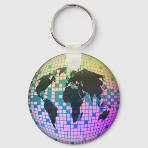 Chaveiro Pixel Globe