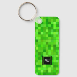 Chaveiro Pixels de Jogador Verde Personalizados