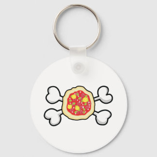 Chaveiro pizza Caveira e Crossbones