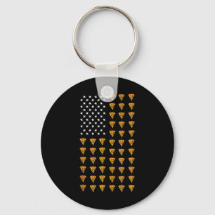 Chaveiro Pizza da Bandeira Americana Comida Usa Patriotismo