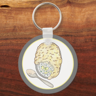 Chaveiro Pizza de Peixe de Pescador Britânico - Cuisine de