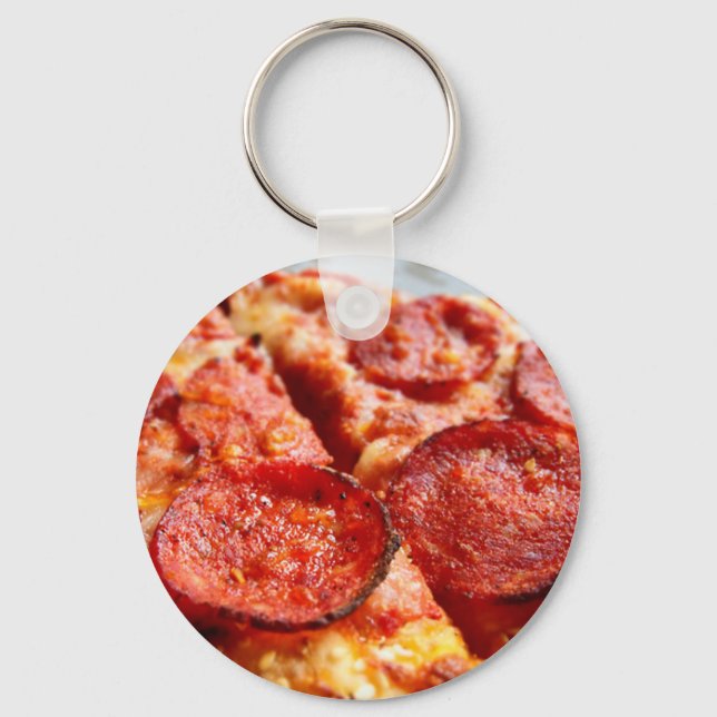 Chaveiro pizza de pepperoni (Frente)