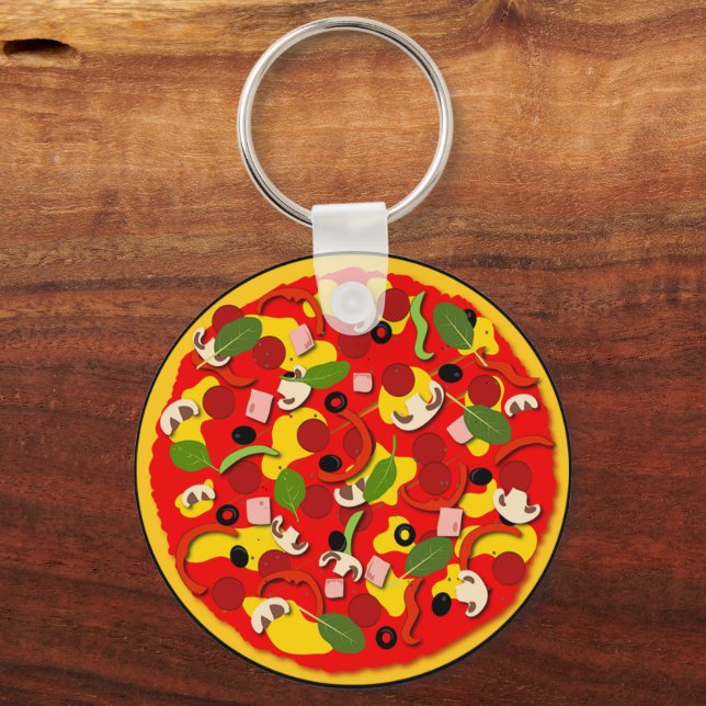 Chaveiro Pizza Lover Personalizada (Frente)