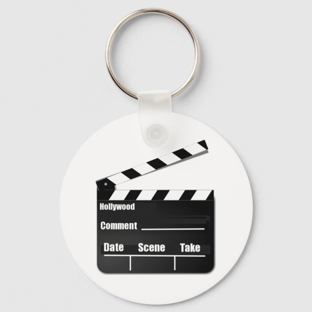 Chaveiro Placa Clapperboard de Filmes (Frente)