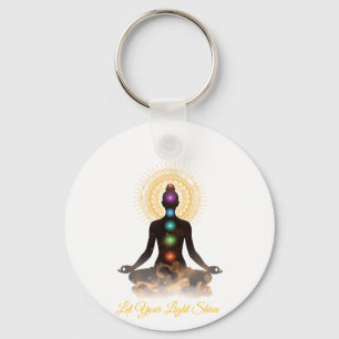 Chaveiro Placa de Chakra Silhueta para Mesa com Cavalete