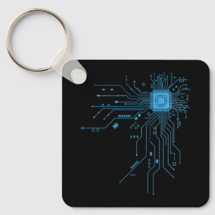 Chaveiro Placa de Circuito Engraçada Computador Eletrônica
