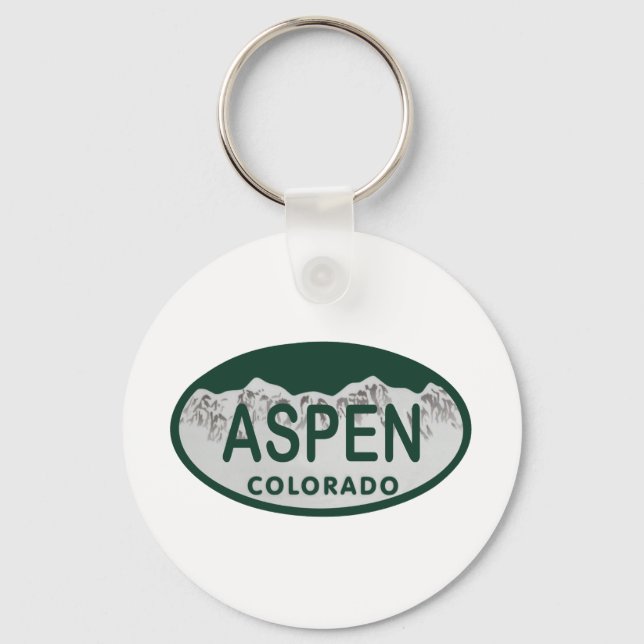 Chaveiro Placa de licença Aspen Colorado (Frente)